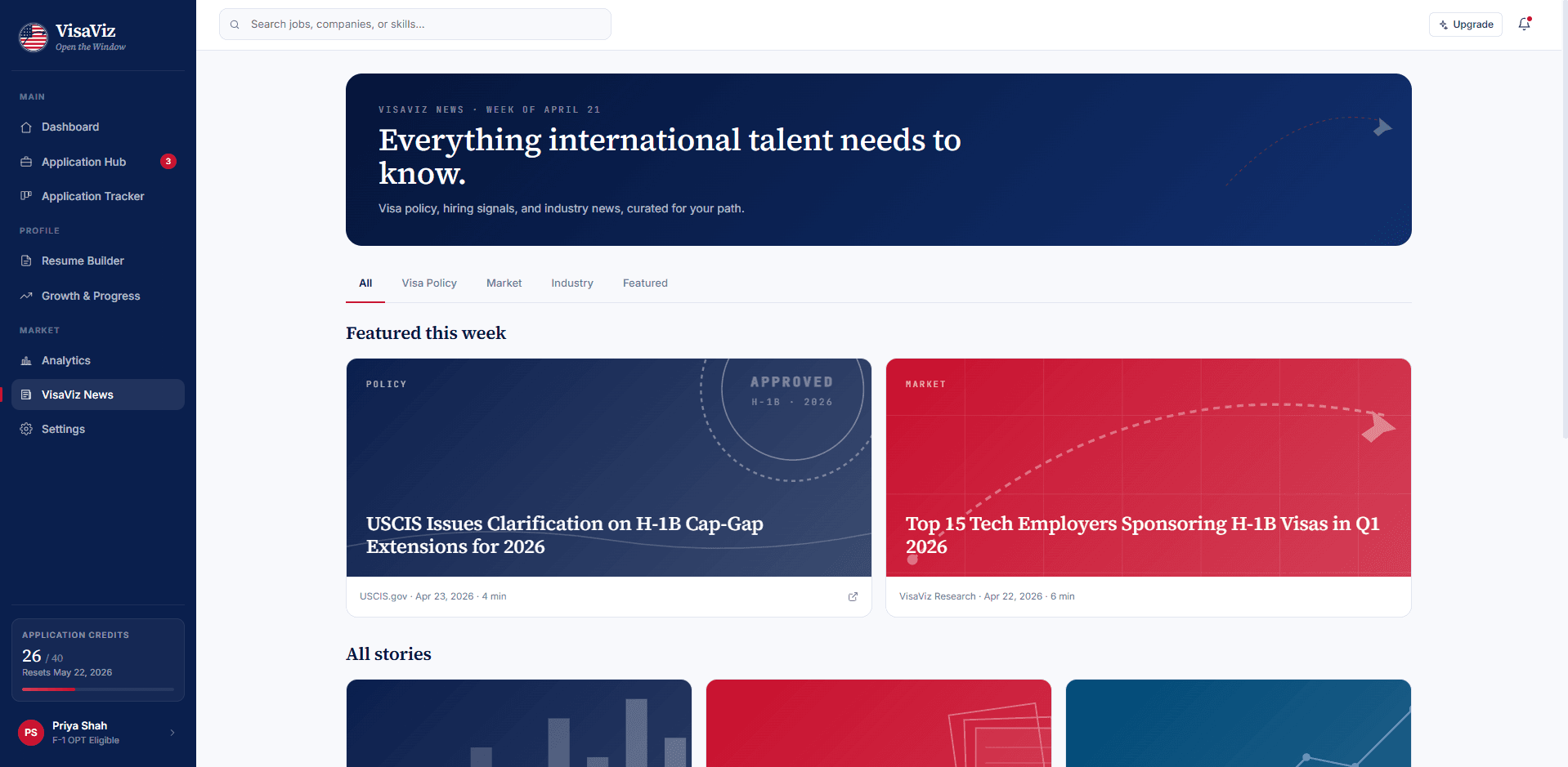VisaViz News product preview